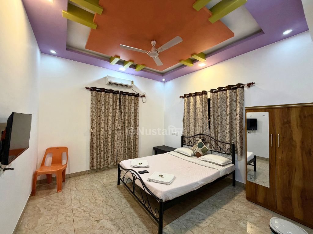 Master AC Bedroom with Designer POP Ceiling & Wardrobe